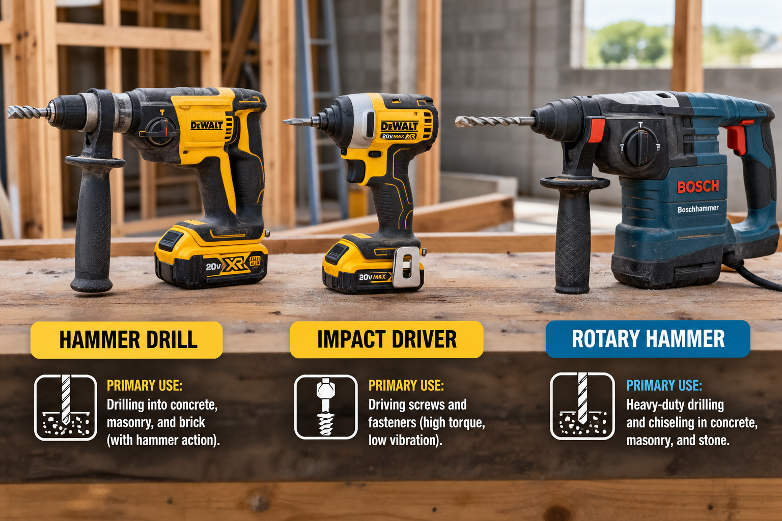Hammer Drill Buying Guide: Professional Selection & Uses - image 02