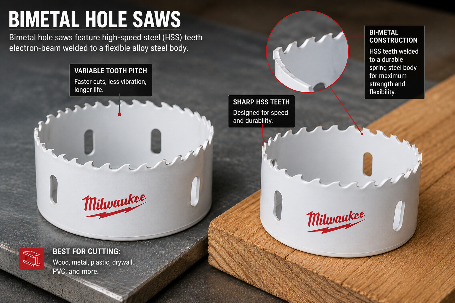 Carbide vs. Bimetal Hole Saws: Choosing the Right Cutting Edge for Thick Metal and Wood - image 02